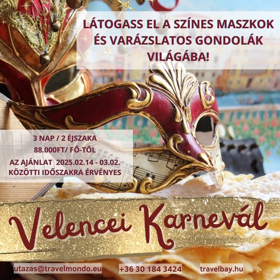 Velencei karnevál by travelbay.hu